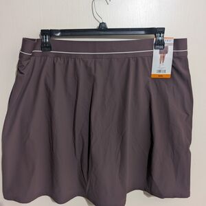 Brown Skirt with White Trim